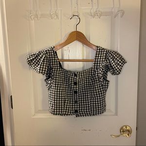 Urban Outfitters black and white checkered top!